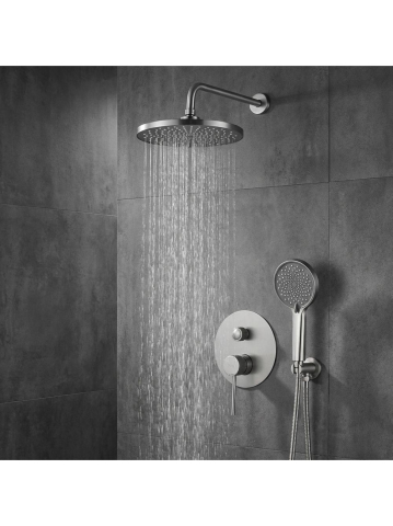 Sistem de dus incastrat Rea Lungo Stripe crom periat [1]