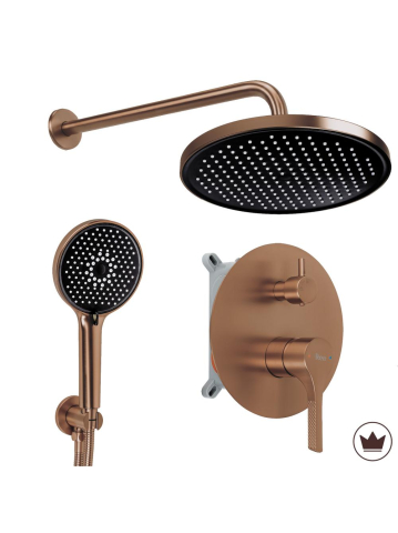 Sisteme de dus - Set dus incastrat Rea Maxim cupru periat BOX montaj ingropat baterie monocomanda