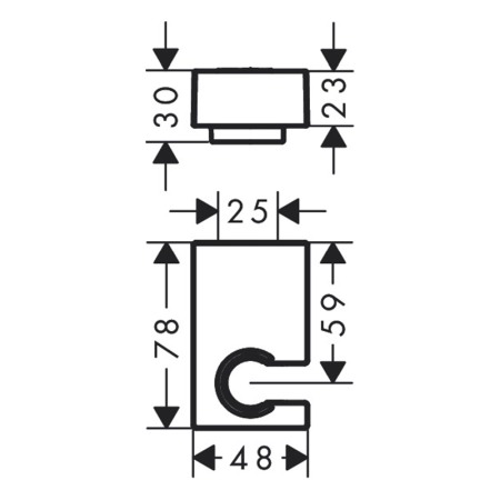 Suport de para, Hansgrohe, Porter E, crom [1]