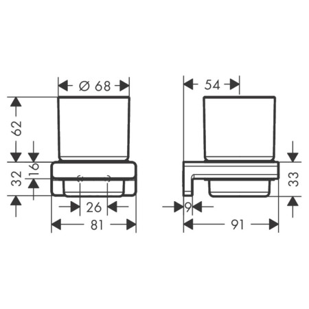 Suport de periute, Hansgrohe, AddStoris, negru mat [1]