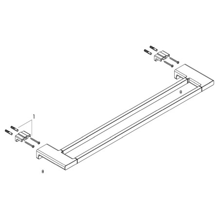 Suport de prosop dublu, Hansgrohe, AddStoris, bronz periat [2]