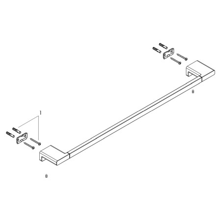 Suport de prosop, Hansgrohe, AddStoris, crom [2]