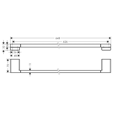 Suport de prosop, Hansgrohe, AddStoris, crom [1]