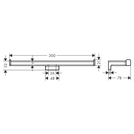 Suport dublu hartie igienica Hansgrohe, AddStoris, bronz periat [1]