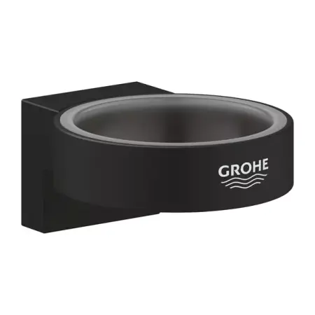 Accesorii lavoar - Suport Grohe Selection pentru pahar sau dozator sapun negru mat Phantom Black