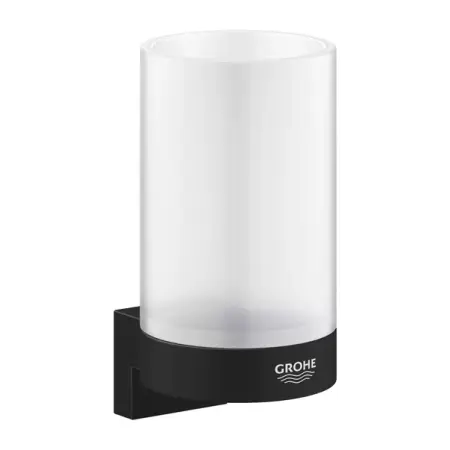 Suport Grohe Selection pentru pahar sau dozator sapun negru mat Phantom Black [2]