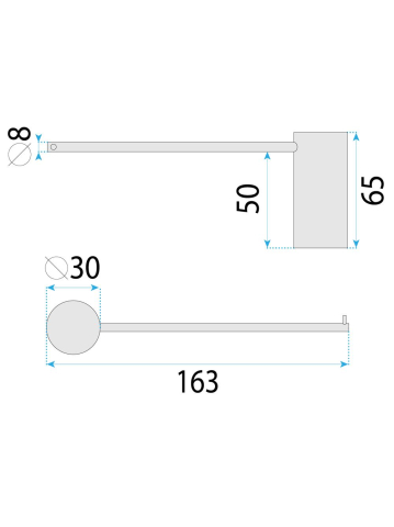 Suport hartie igienica Rea Solo 64105 auriu periat 163x65x30 mm montaj perete [8]