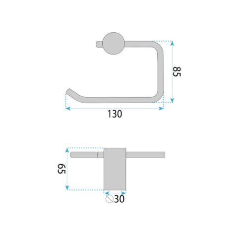 Suport hârtie igienică 9711 Prism auriu periat [9]