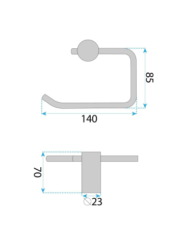 Suport hartie igienica Rea Otto A62309BRG cupru periat 140x95x70 mm [9]