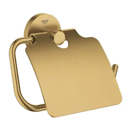 Accesorii toaleta - Suport hartie igienica cu aparatoare Grohe Essentials auriu periat Cool Sunrise