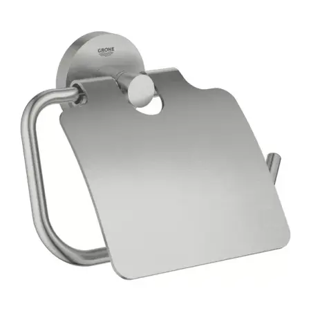 Accesorii toaleta - Suport hartie igienica cu aparatoare Grohe Essentials crom periat Supersteel