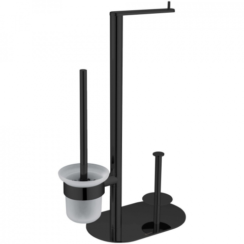 Accesorii toaleta - Suport hartie igienica Deante Round negru mat
