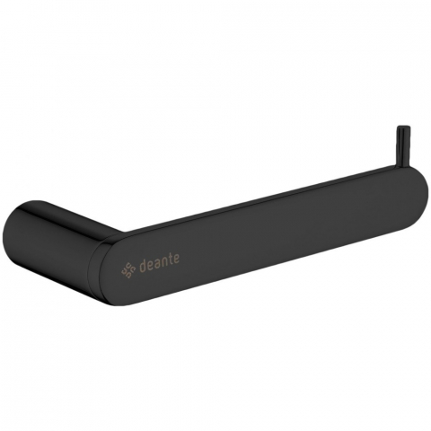 Accesorii toaleta - Suport hartie igienica Deante Round negru mat cu montare pe perete