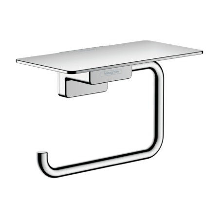 Accesorii toaleta - Suport hartie igienica, Hansgrohe, AddStories, cu polita, crom