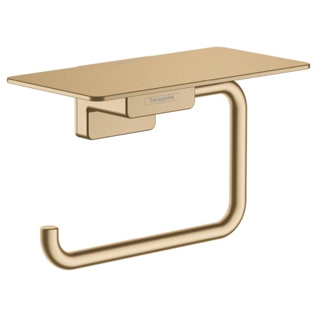 Accesorii toaleta - Suport hartie igienica, Hansgrohe, AddStoris, cu polita, bronz periat
