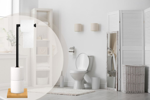 Suport hârtie igienică P70505 negru [4]