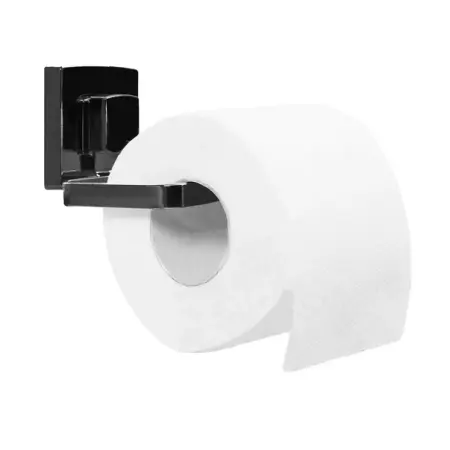 Accesorii toaleta - Suport hartie igienica Rea negru mat cu prindere fara gaurire