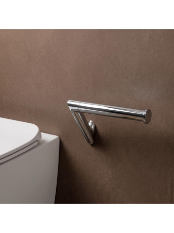 Suport hartie igienica Rea Will crom 145x85x80 mm metal montaj suruburi [2]