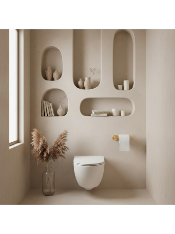 Suport hârtie igienică Tomi 5809 auriu periat [3]