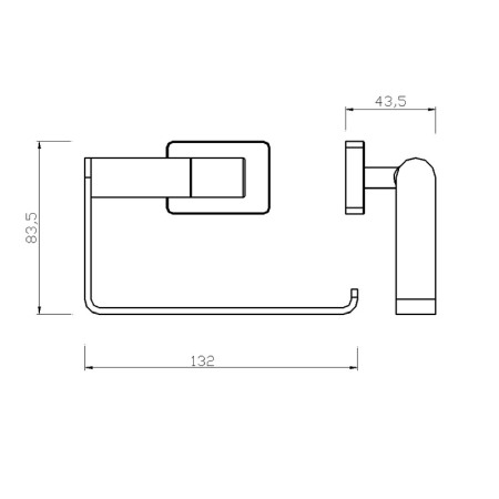 Suport hartie WC, Ferro, Greta, negru mat [1]