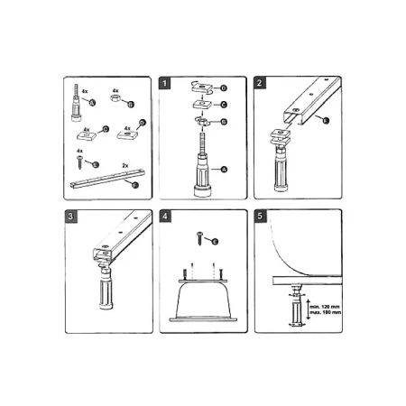 Suport pentru cada cu panouri, Ideal Standard B156467 [2]
