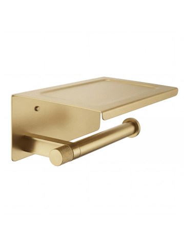 Accesorii toaleta - Suport pentru hârtie igienică cu poliță 39105A ORI auriu periat