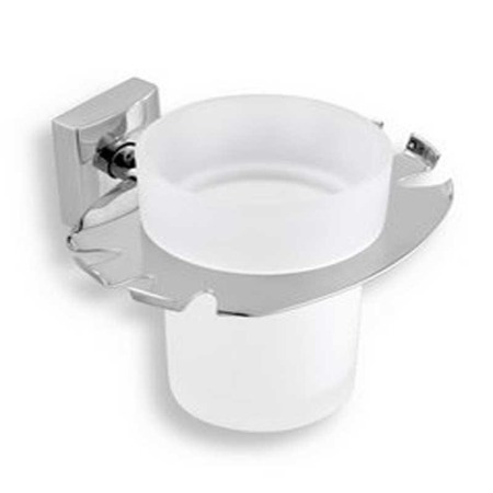 Accesorii lavoar - Suport pentru pahar si periute de dinti, Ferro, Metalia 12, crom