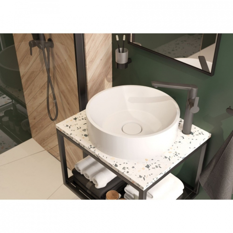 Suport periute de dinti Deante Round negru [1]