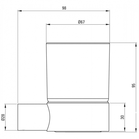 Suport periute de dinti Deante Round negru [3]