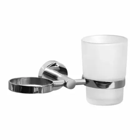 Accesorii lavoar - Suport periute de dinti dublu satinat Bisk For You