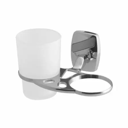 Accesorii lavoar - Suport periute de dinti dublu satinat Bisk Oregon
