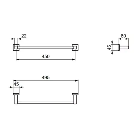 Suport prosop bara Ideal Standard IOM 45 cm [2]