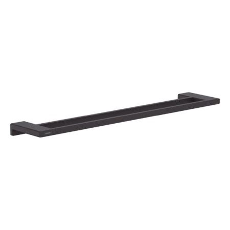 Accesorii baie - Suport prosop dublu, Hansgrohe, AddStoris, negru mat