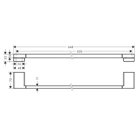 Suport prosop, Hansgrohe, AddStoris, auriu [1]