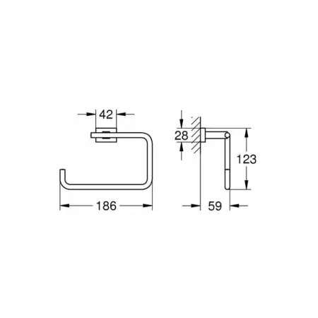 Suport prosop inelar Grohe Essentials Cube New [1]