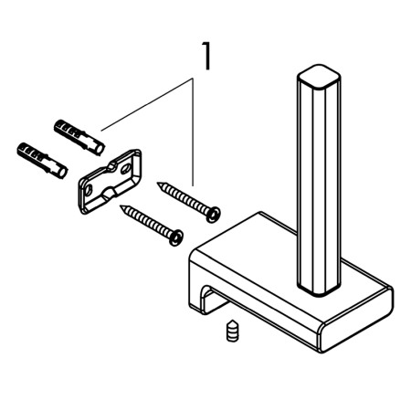 Suport rezerva pentru hartie igienica, Hansgrohe, AddStoris, crom [2]