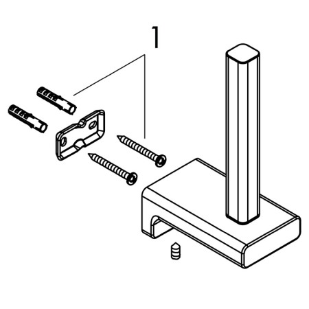 Suport rezerva pentru hartie igienica, Hansgrohe, AddStoris, negru mat [2]