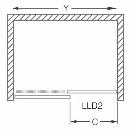 Usa de dus culisanta cu parte fixa Roth Lega Line 100 cm [1]