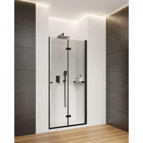 Usi culisante - Usa de dus pliabila Deante Kerria Plus 70 cm sticla 6 mm negru mat