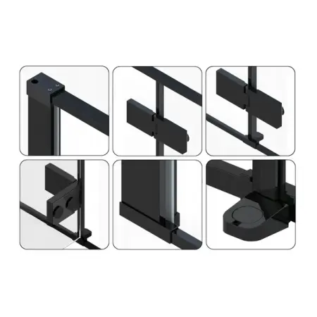 Usa de nisa batanta Rea Fargo 120 cm sticla 6 mm negru [2]
