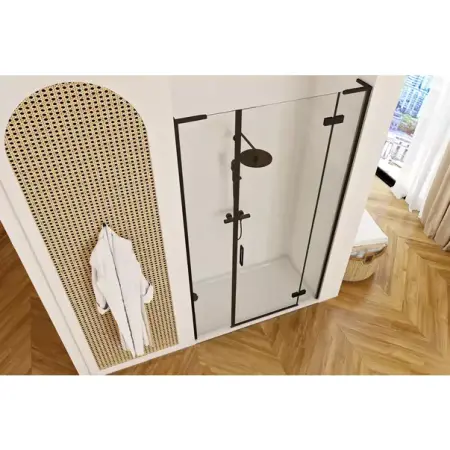 Usa de nisa batanta Rea Hugo 120 cm sticla 6 mm negru [2]