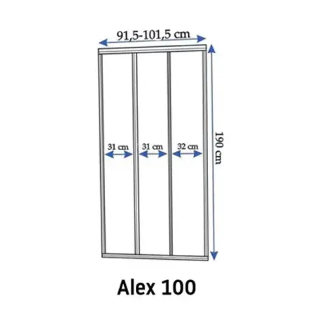 Usa de nisa culisanta Rea Alex 100 cm sticla 4 mm crom [1]