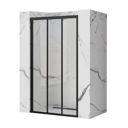 Usi batante - Usa de nisa culisanta Rea Alex 100 cm sticla 4 mm negru
