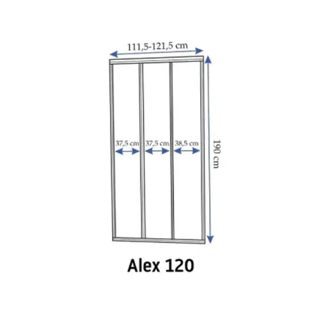 Usa de nisa culisanta Rea Alex 120 cm sticla 4 mm crom [1]