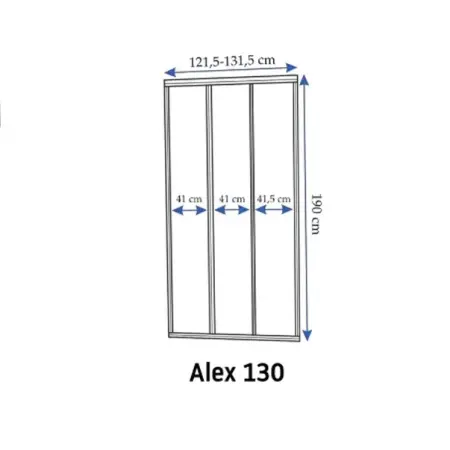 Usa de nisa culisanta Rea Alex 130 cm sticla 4 mm crom [1]