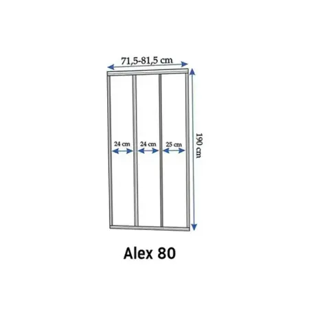 Usa de nisa culisanta Rea Alex 80 cm sticla 4 mm crom [1]