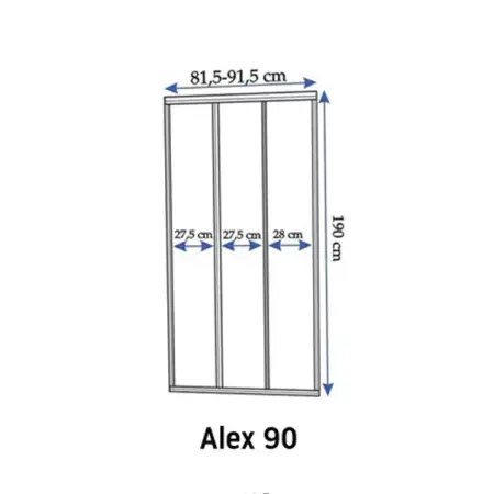 Usa de nisa culisanta Rea Alex 90 cm sticla 4 mm crom [1]