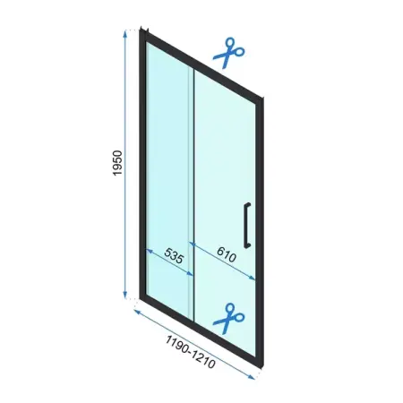 Usa de nisa culisanta Rea Rapid Slide 120 cm sticla 6 mm auriu [5]