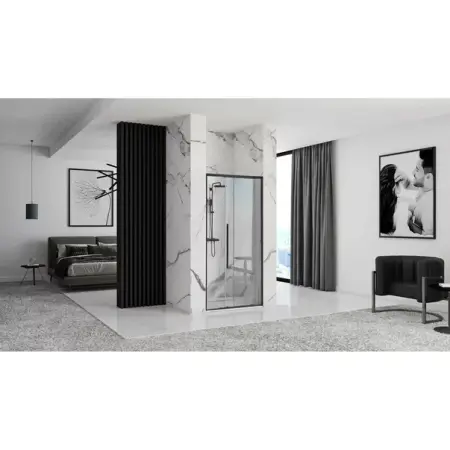 Usa de nisa culisanta Rea Solar 140 cm sticla 6 mm negru [4]