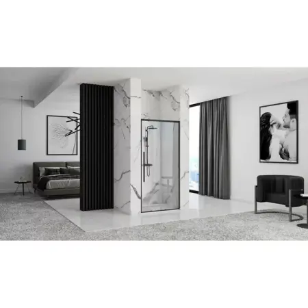 Usa de nisa culisanta Rea Solar 140 cm sticla 6 mm negru [3]